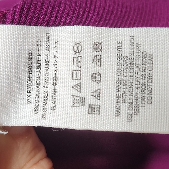 We The Free Berry On Rewind Ribbed Knit Long Sleeve Top, Size S - Picture 7 of 7